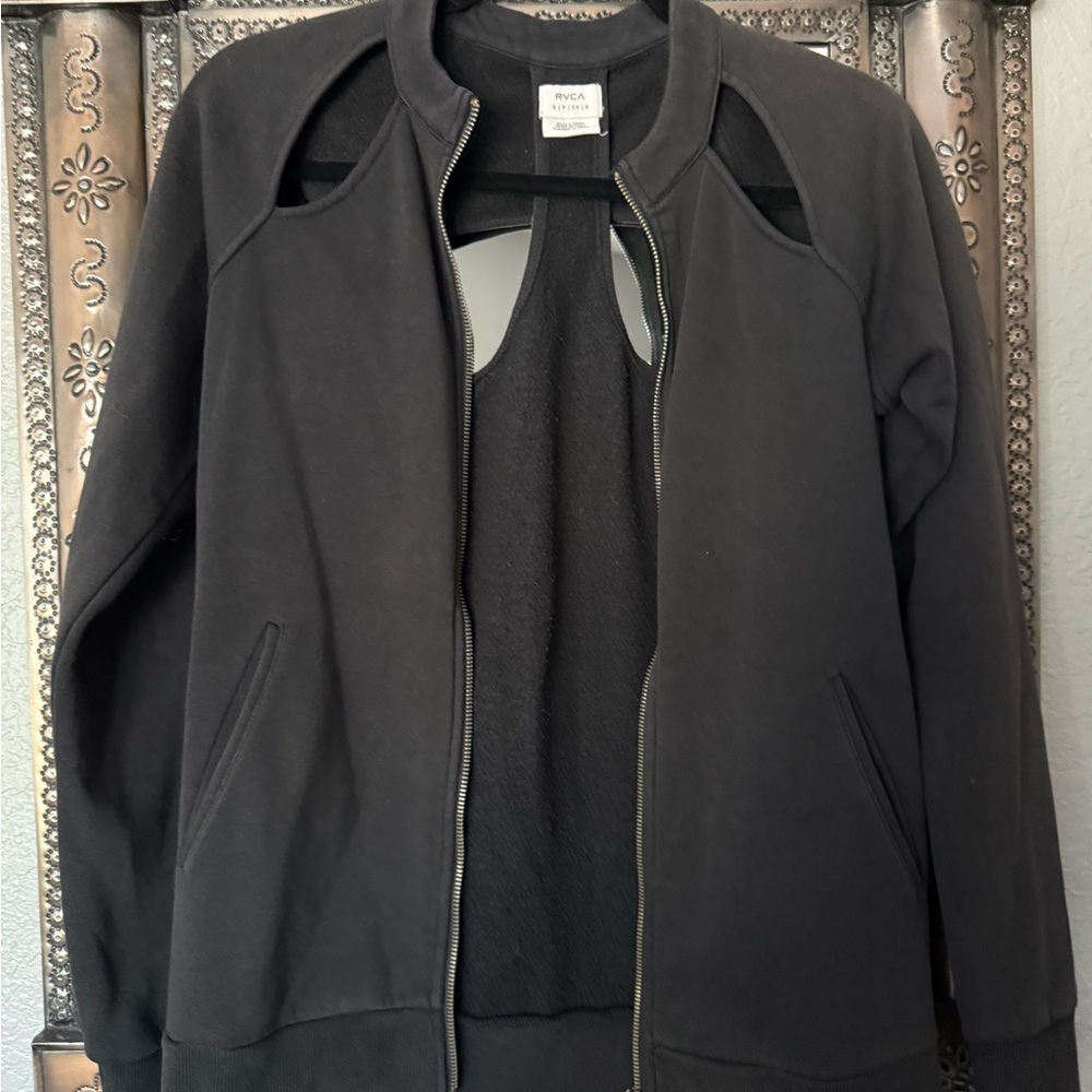 RVCA Black Fleece-Lined Jacket - Picture 3 of 5